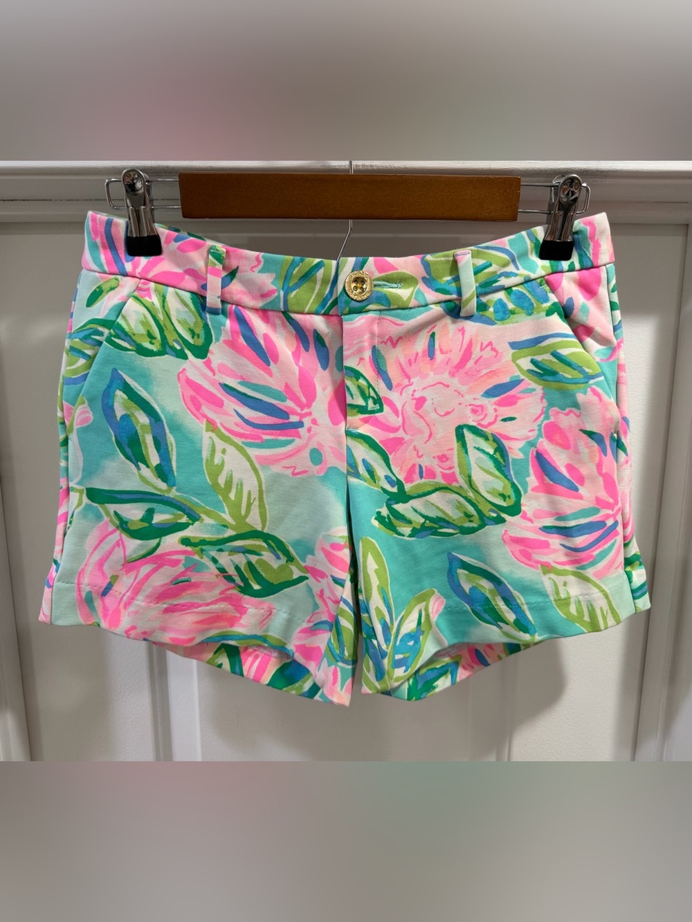 Lilly Pulitzer Callahan Knit Shorts Totally Blossom 🌸 Size 2 Floral Tropical